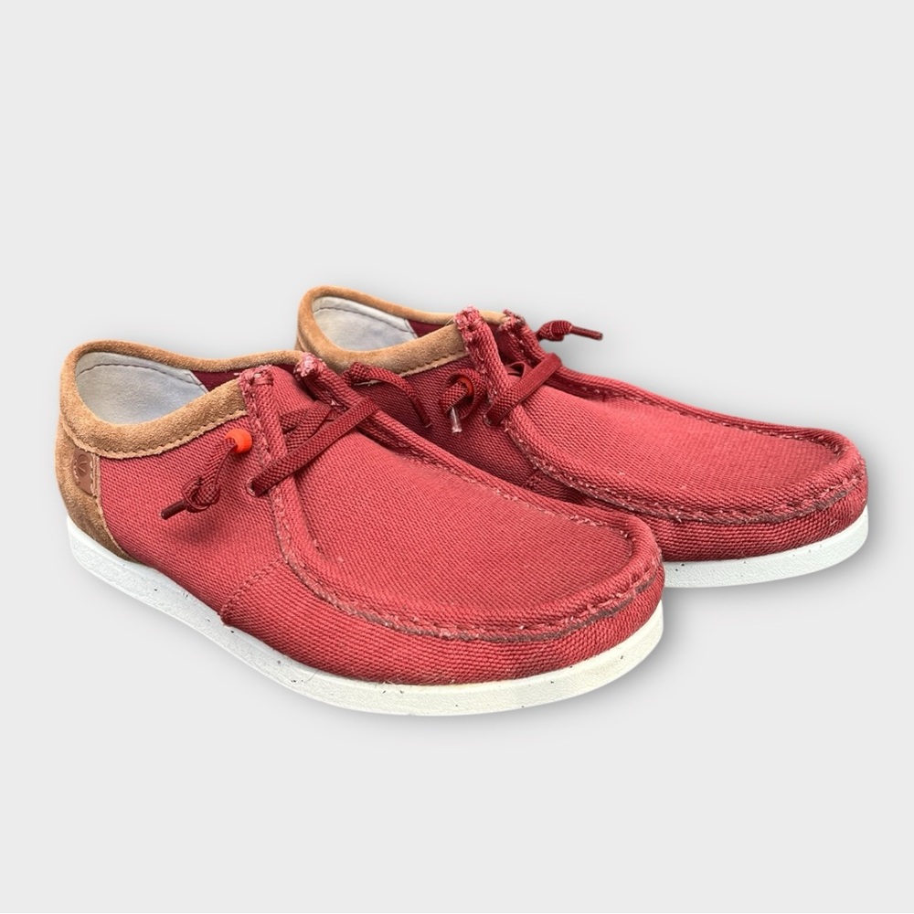 Red Clarks Moccasin Canvas Sneakers - Great Condition - Size 10.5